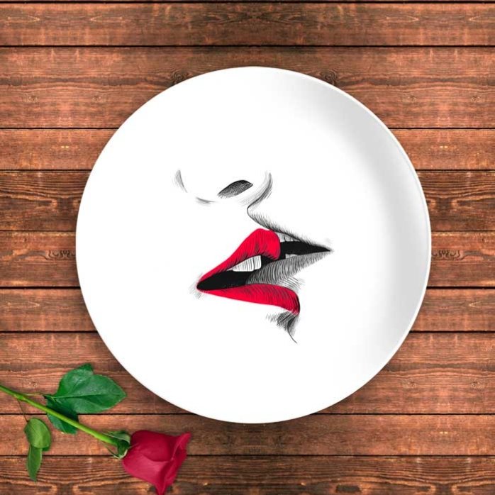 Piatto personalizzato Lips