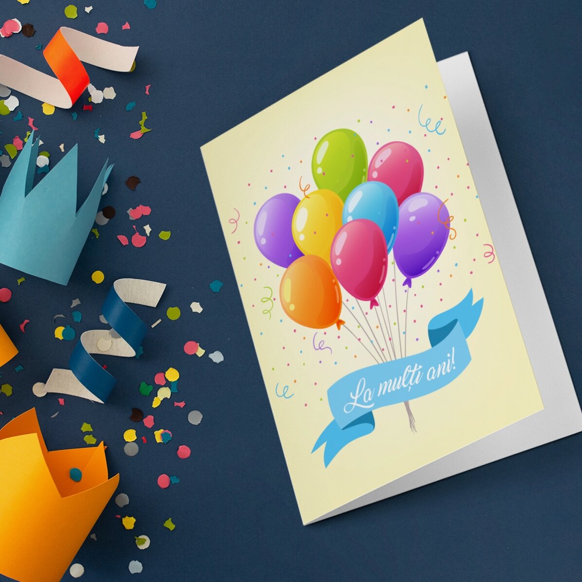 Biglietto di auguri personalizzato - Palloncini colorati