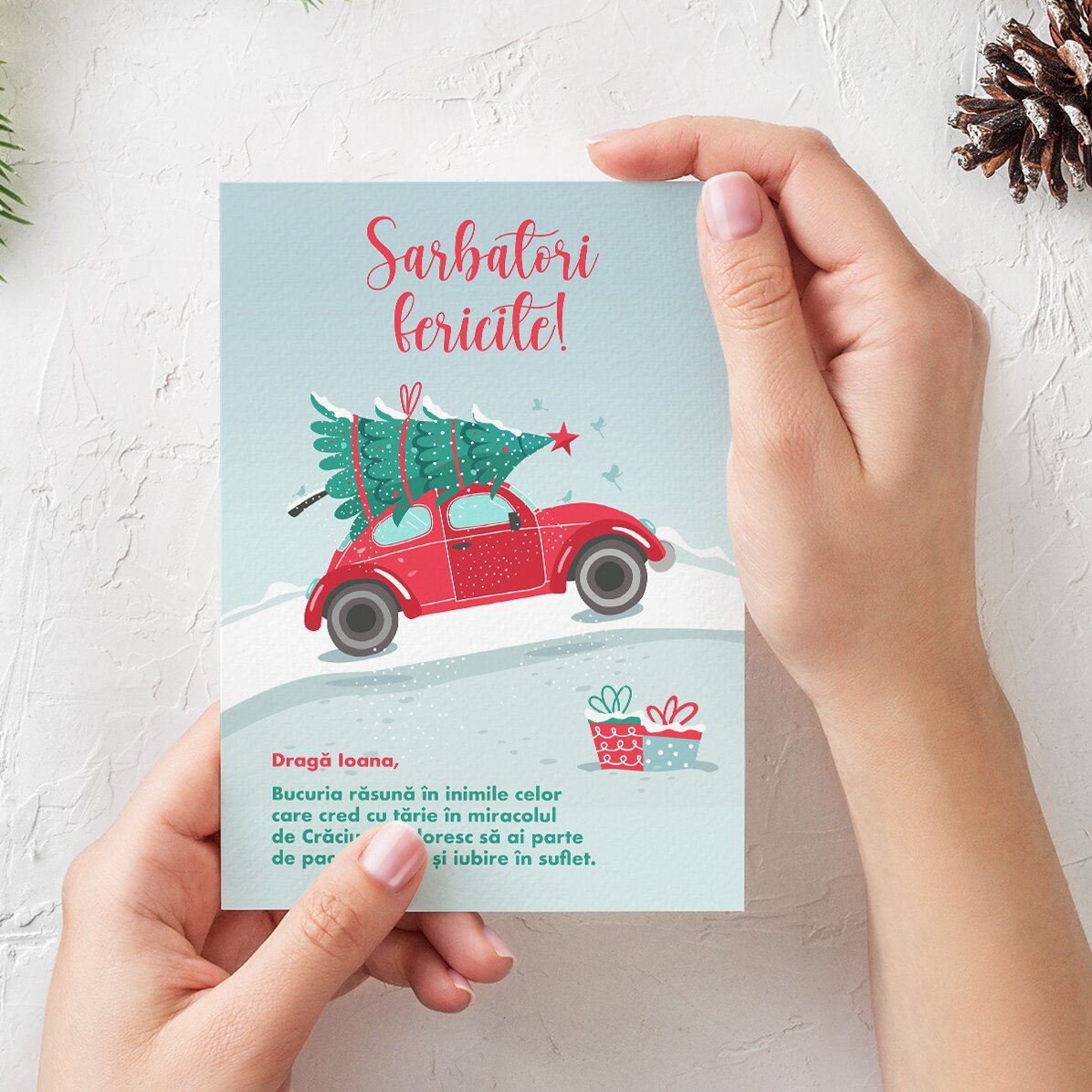 Biglietto di auguri personalizzato - Preparativi natalizi