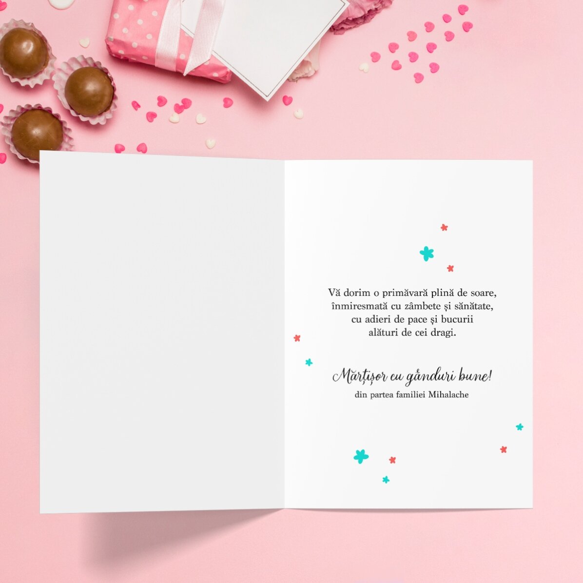 Biglietto di auguri personalizzato con messaggio - Buona primavera!