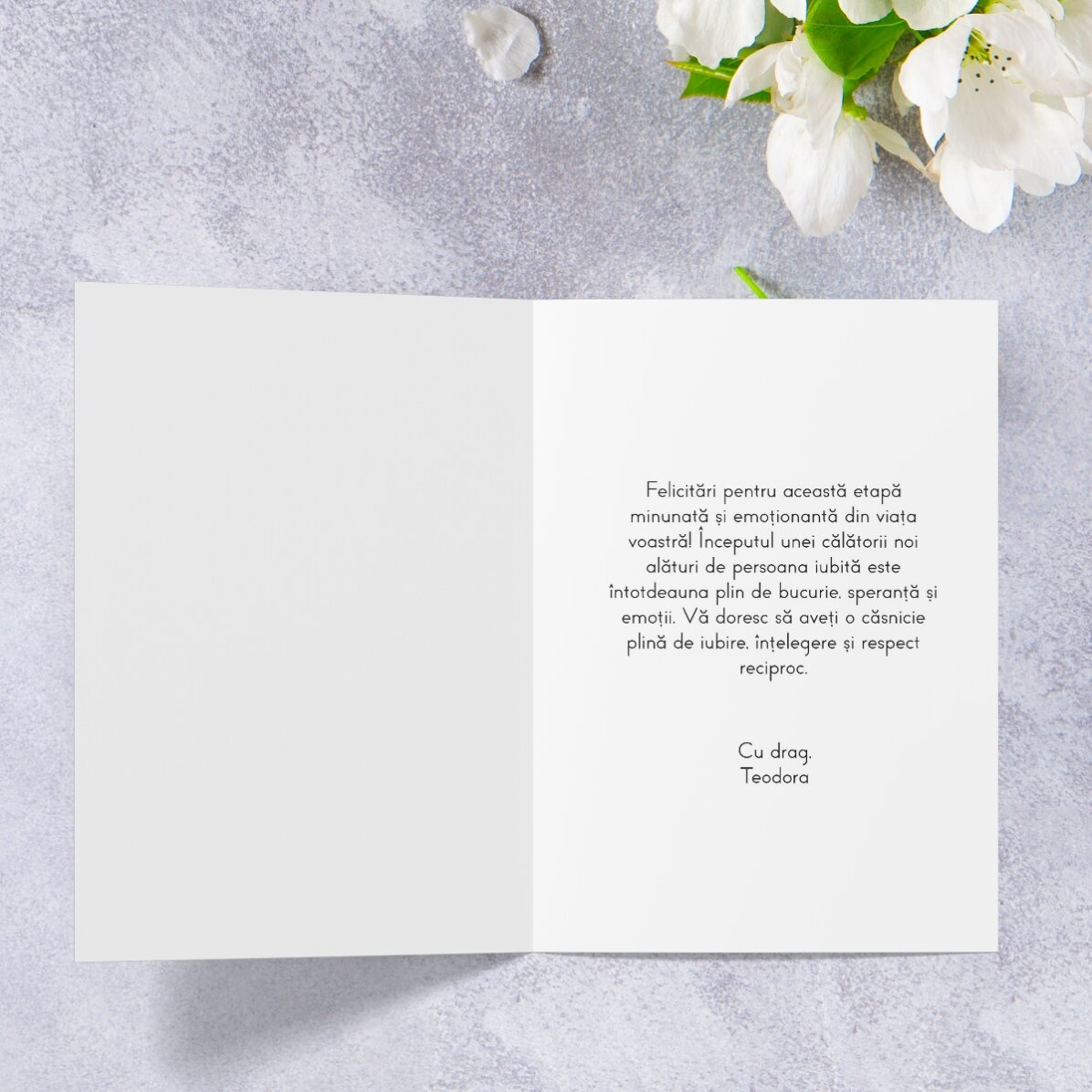 Biglietto di auguri personalizzato con foto e testo - Matrimonio