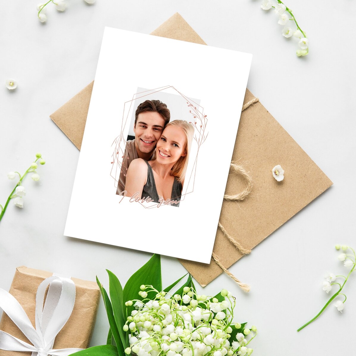 Biglietto di auguri personalizzato con foto - Ti amo!