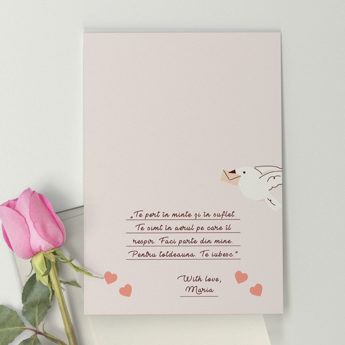 Biglietto di auguri personalizzato con foto e messaggio - Il nostro amore infinito