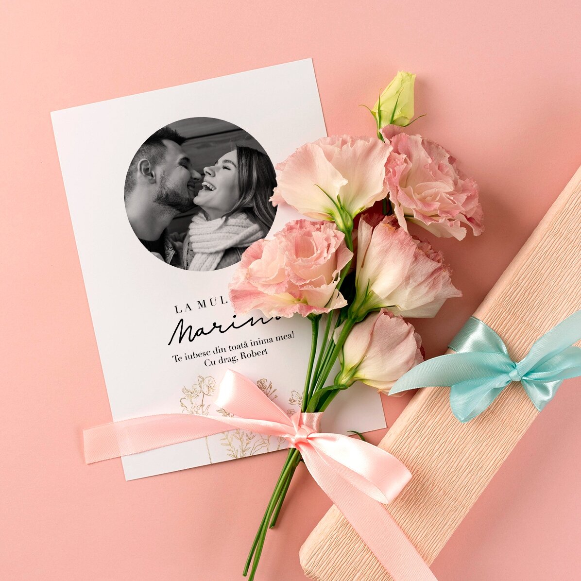 Biglietto di auguri personalizzato con foto e testo - Elegance