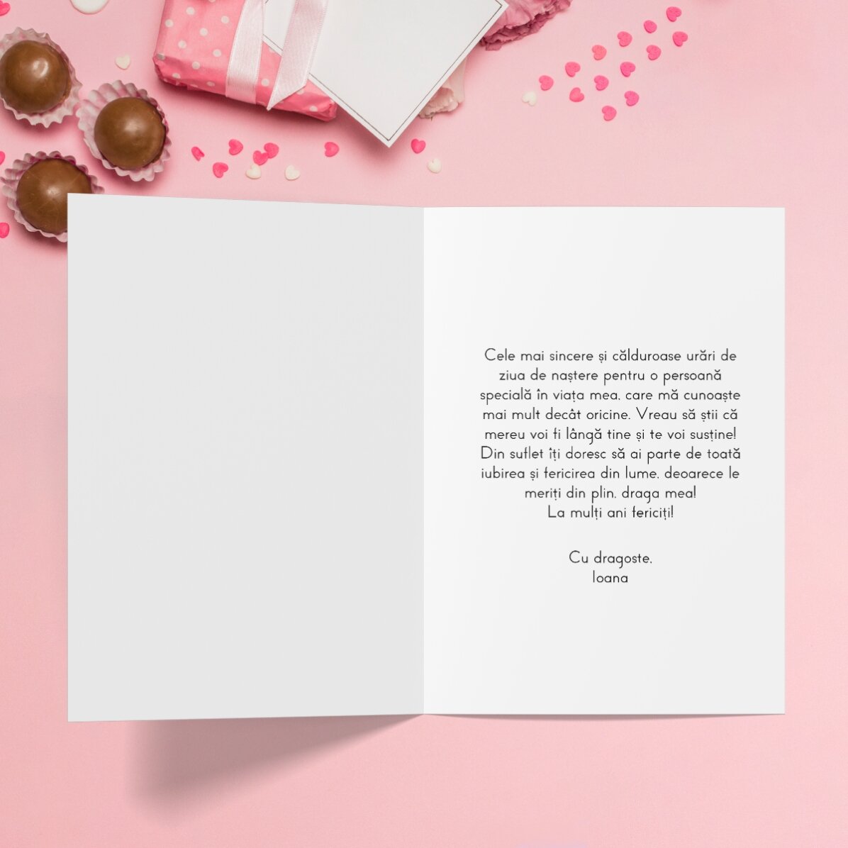 Biglietto di auguri personalizzato con foto e testo