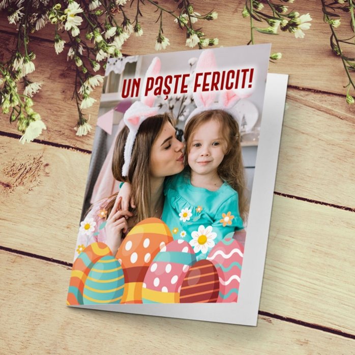 Biglietto di auguri personalizzato con foto - Buona Pasqua!