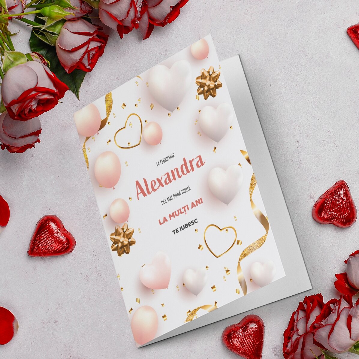 Biglietto di auguri personalizzato con testo - Anniversario