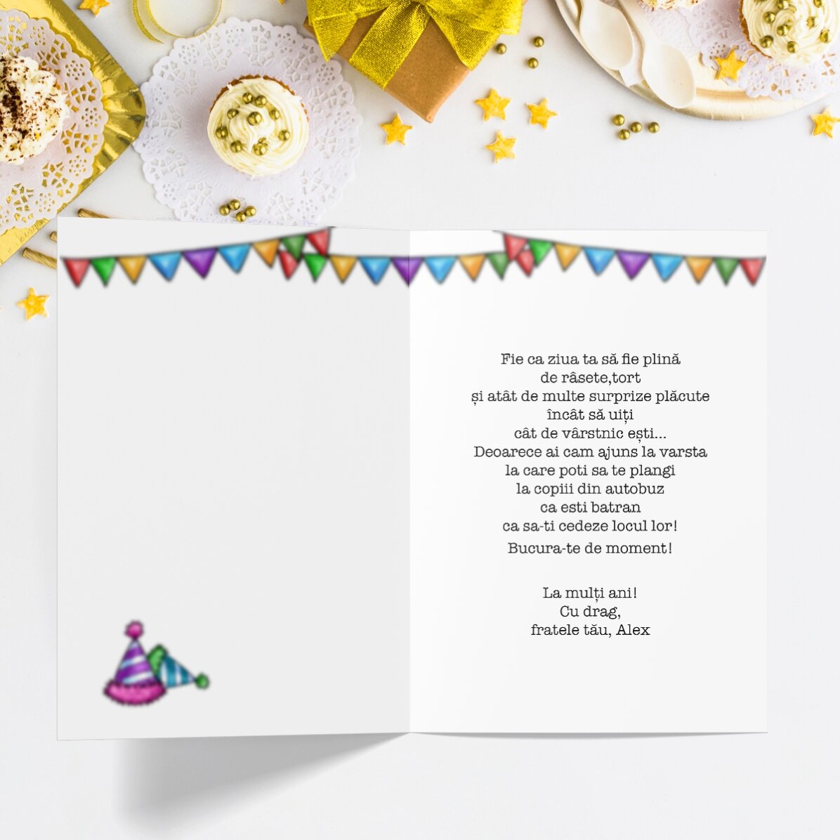 Biglietto di auguri personalizzato con testo - Con l