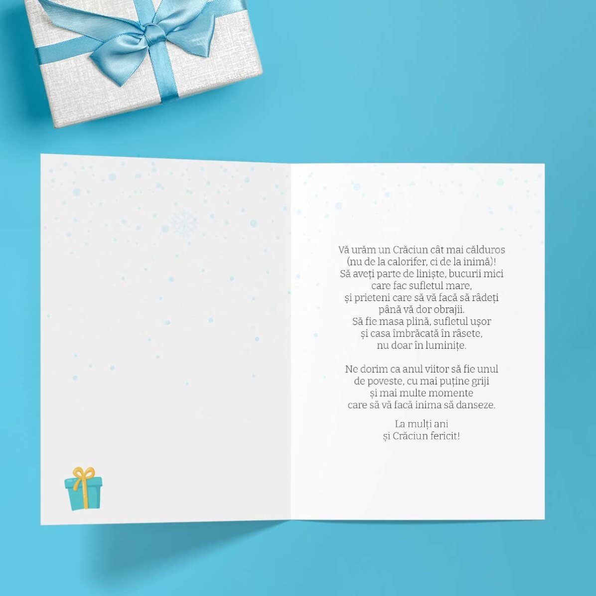 Biglietto di auguri personalizzato con testo natalizio - Cari auguri