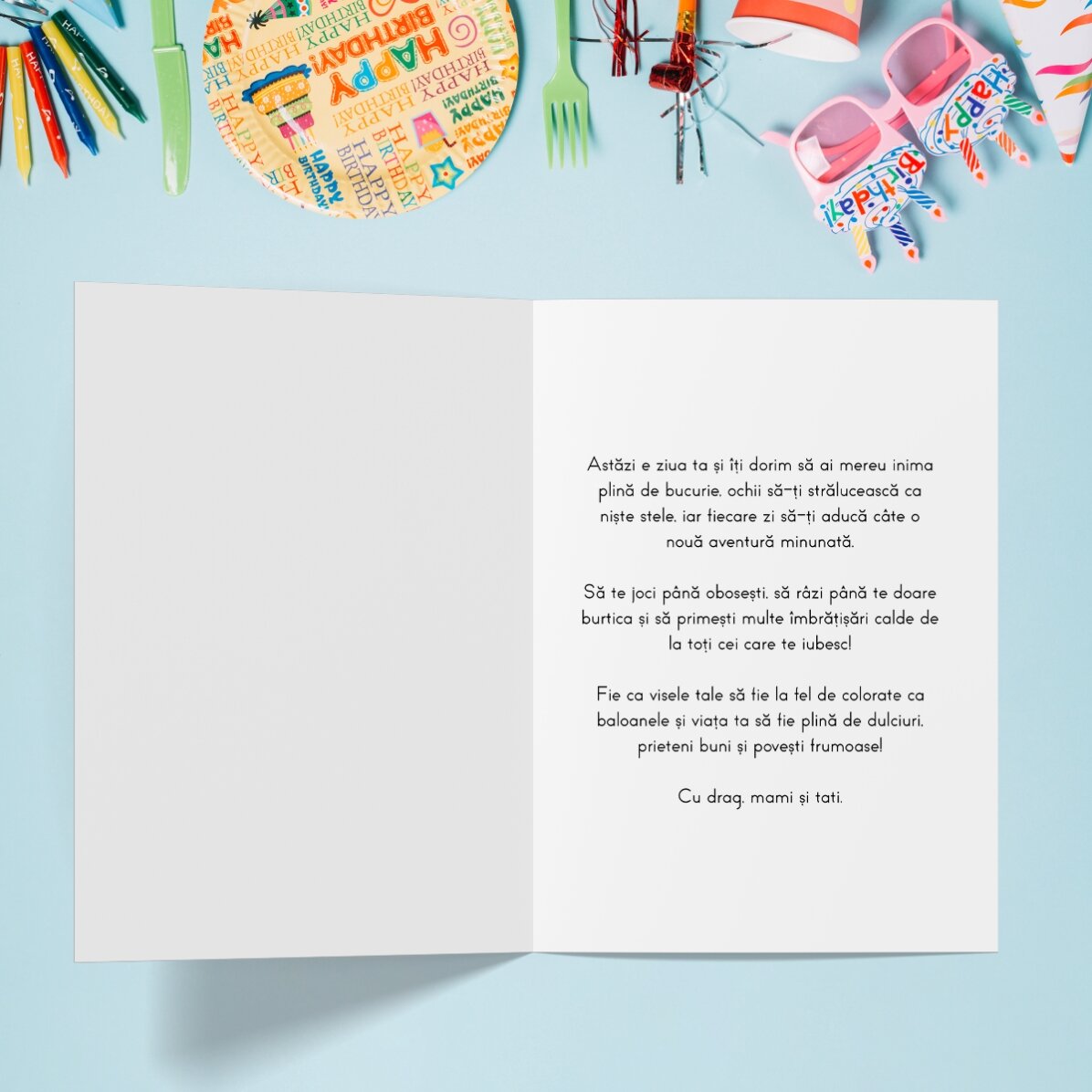Biglietto di auguri personalizzato con testo - Emoji