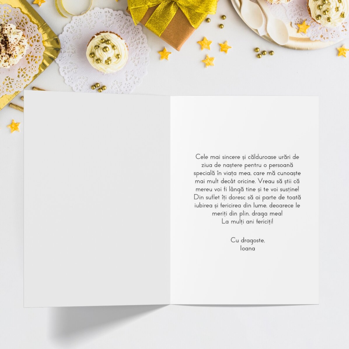 Personalised greeting card with text - Golden 60