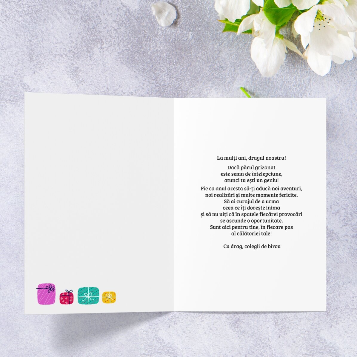 Biglietto di auguri personalizzato con testo - Noi siamo il regalo