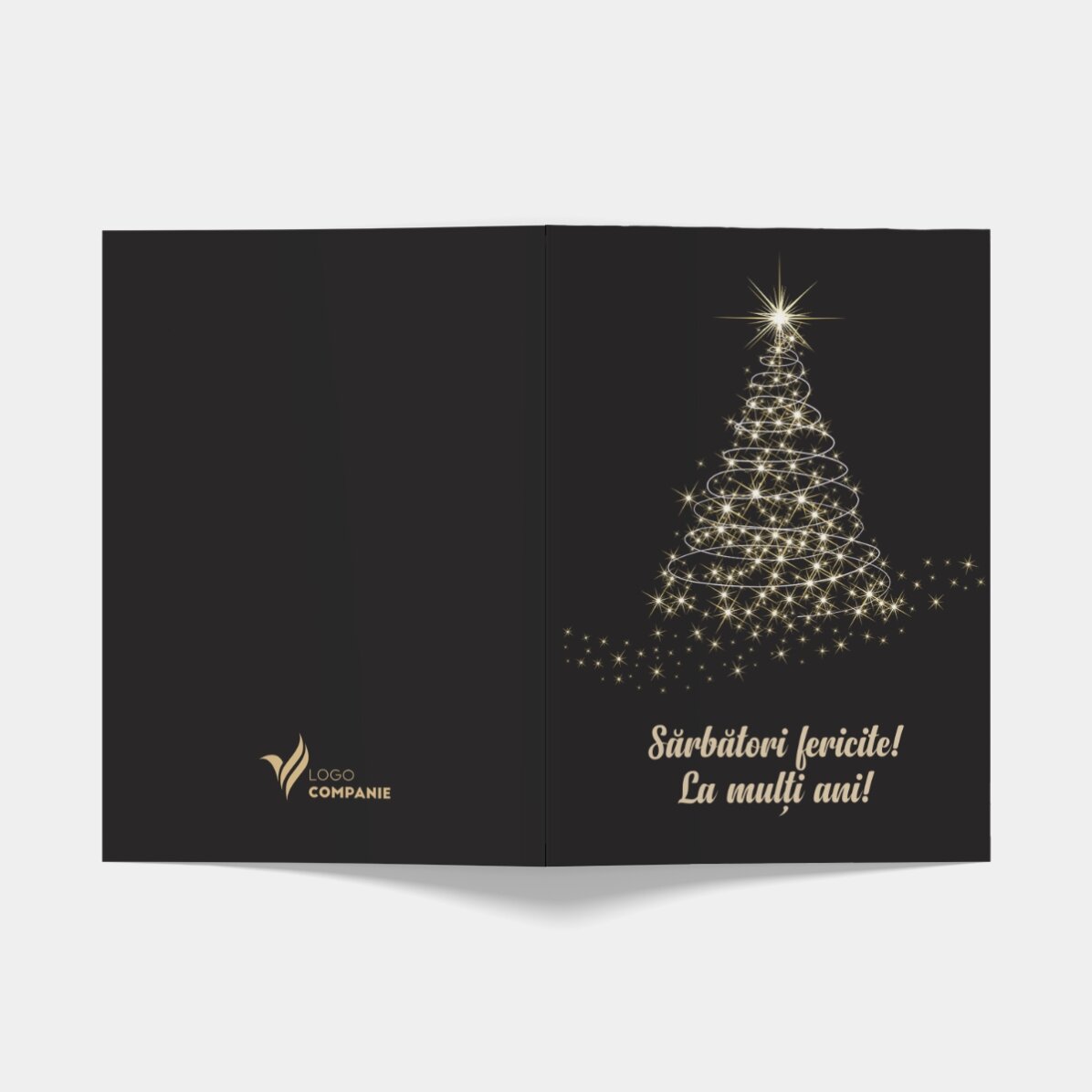 Biglietto di auguri personalizzato con testo e logo - Buone feste!