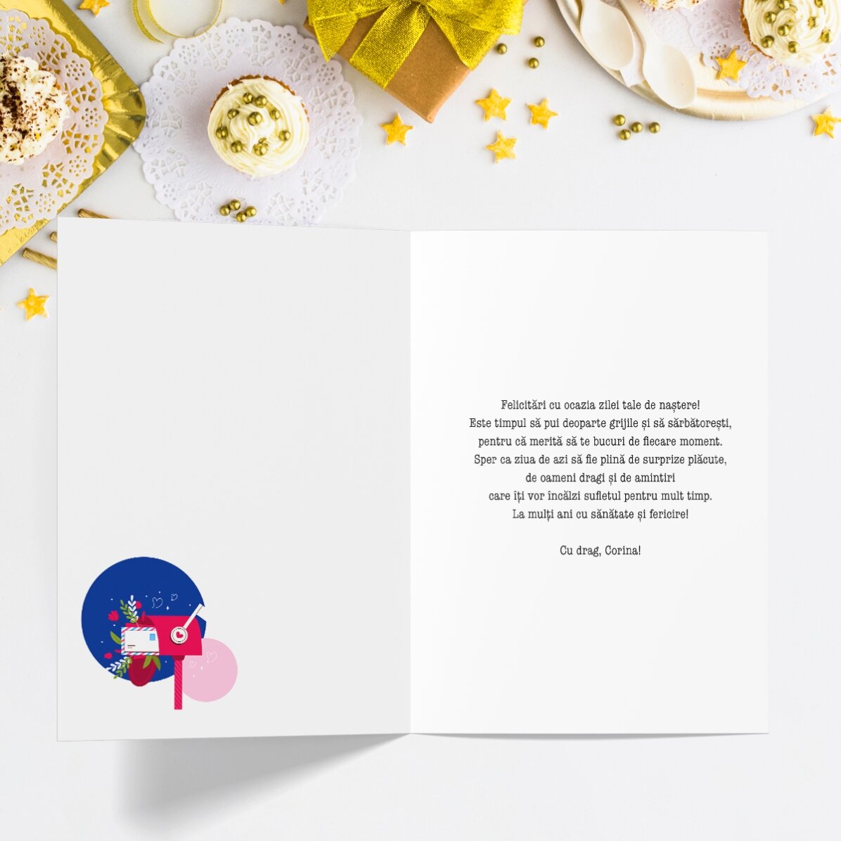 Biglietto di auguri personalizzato con testo - Un regalo fantastico