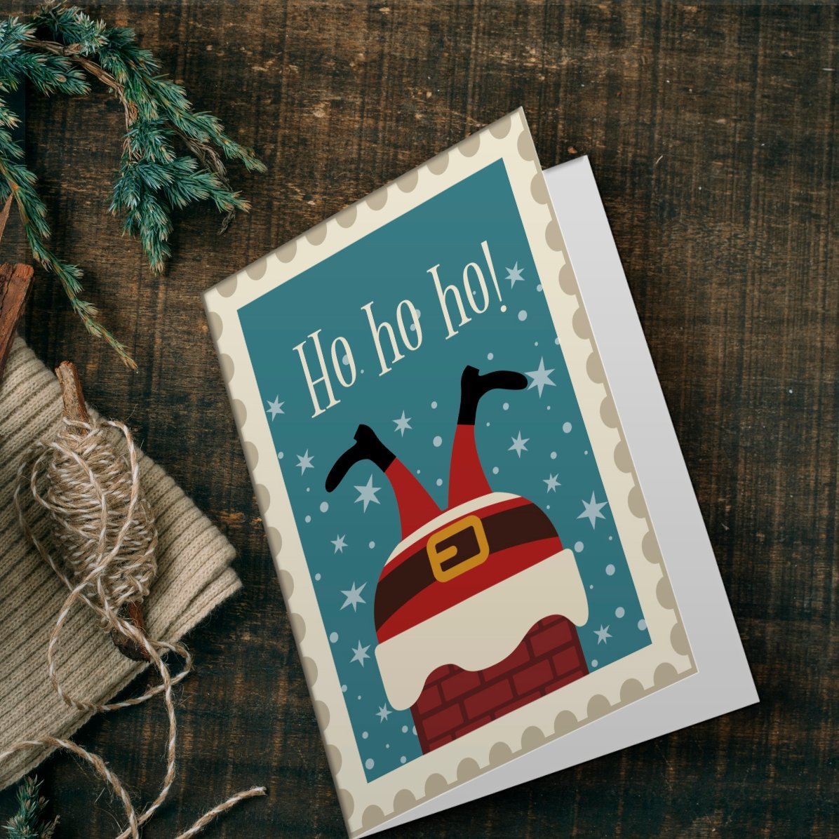 Biglietto di auguri personalizzato - Ho ho ho!