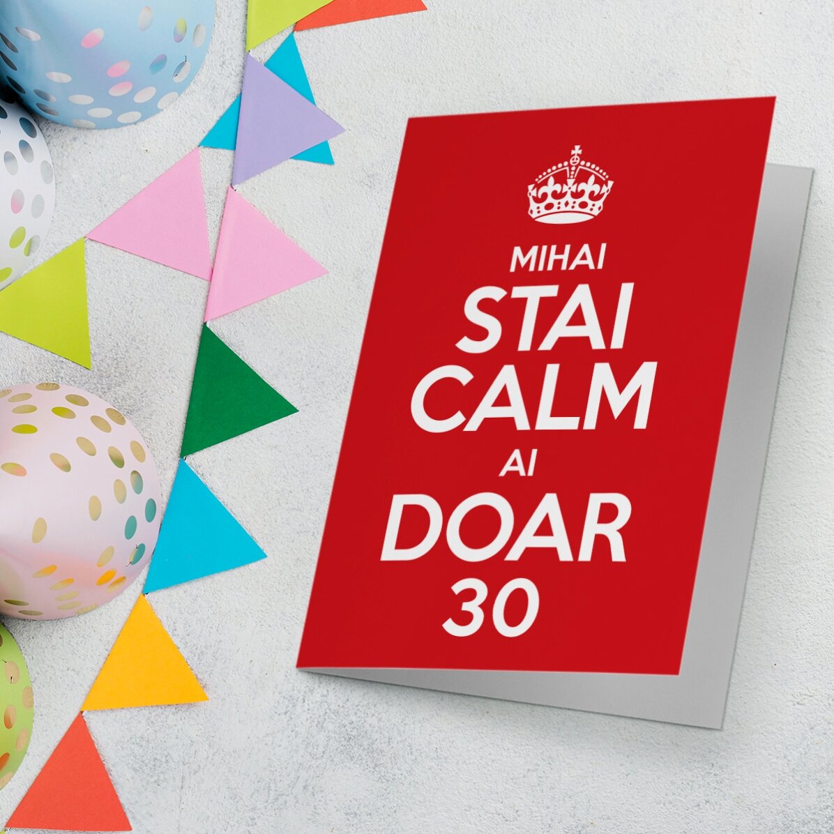 Biglietto di auguri personalizzato - STAI CALMO