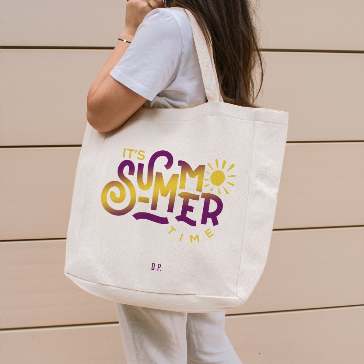 Borsa da spiaggia personalizzata con scritta - It