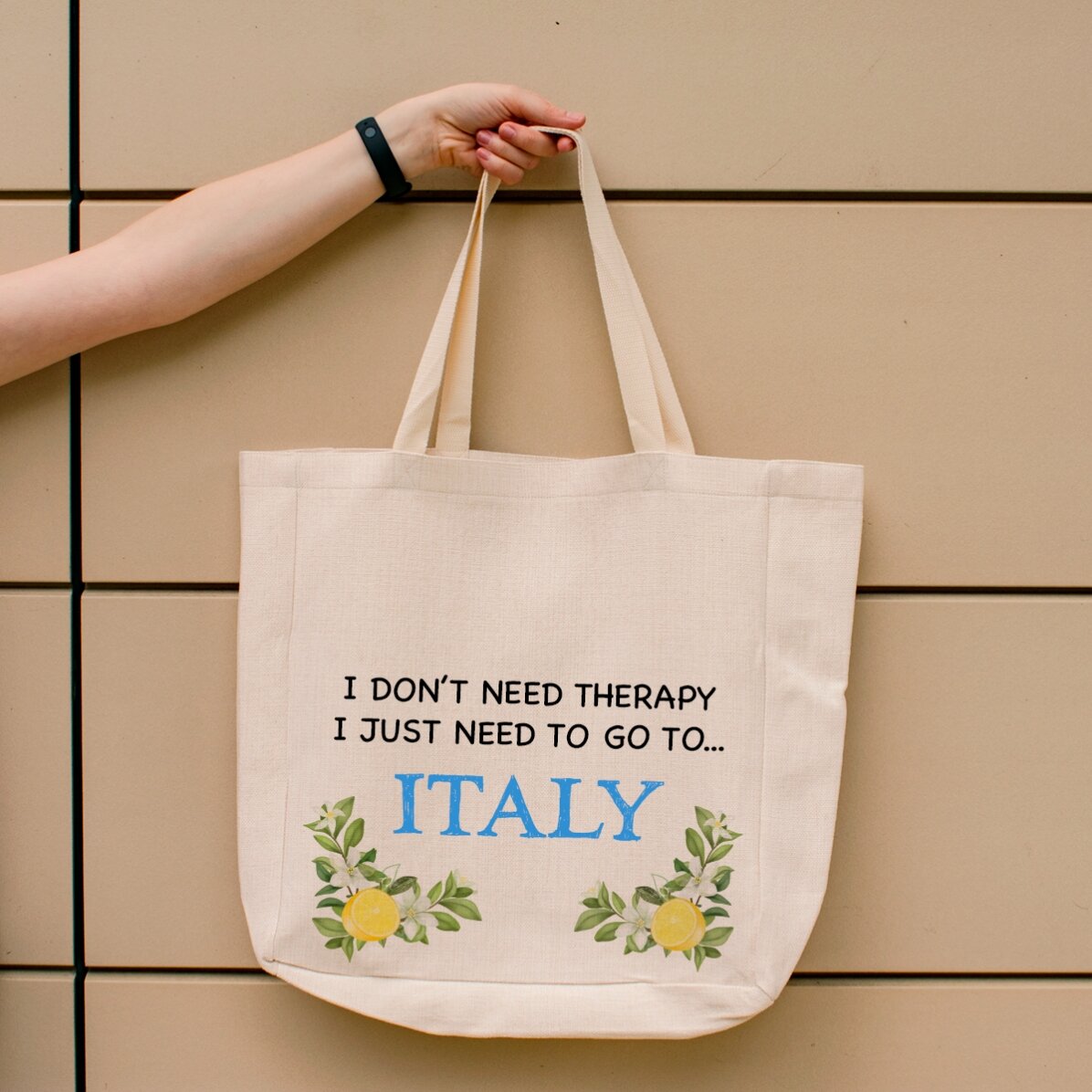 Borsa da spiaggia personalizzata con scritta - Italia