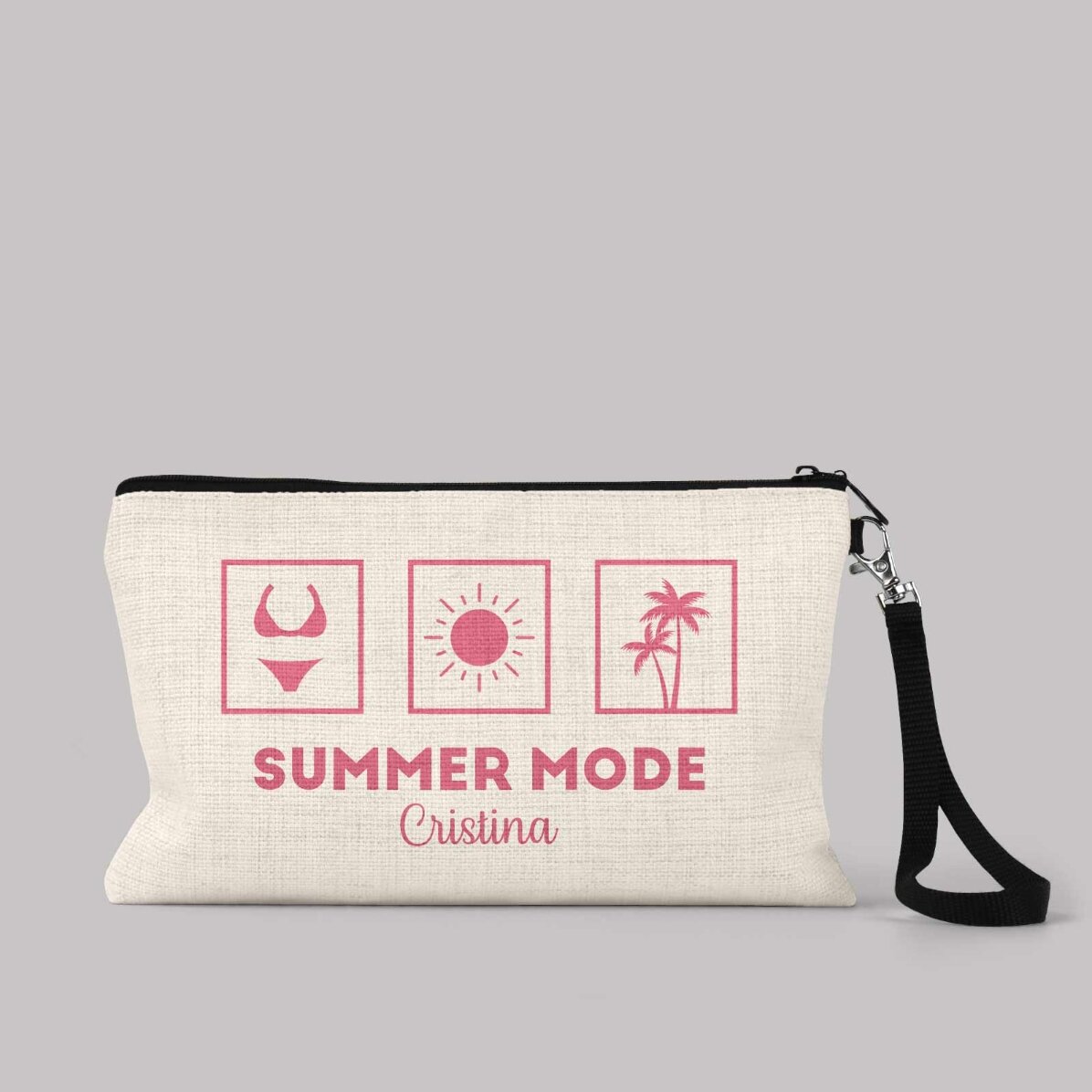 Borsetta per accessori personalizzata con scritta - Summer Mode