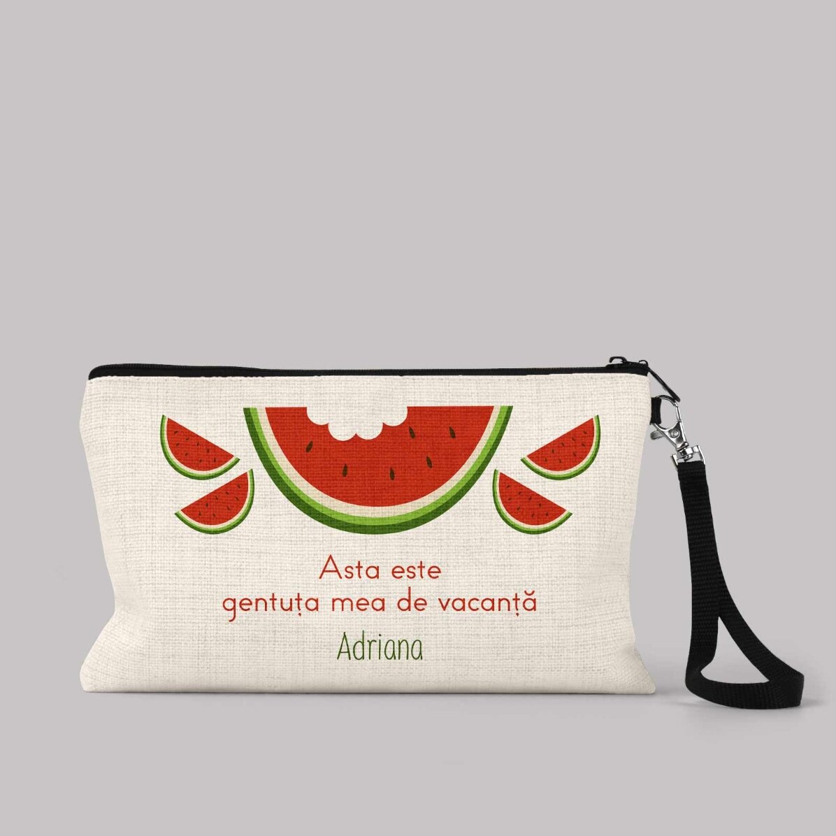 Borsetta per accessori personalizzata con scritta - Watermelon