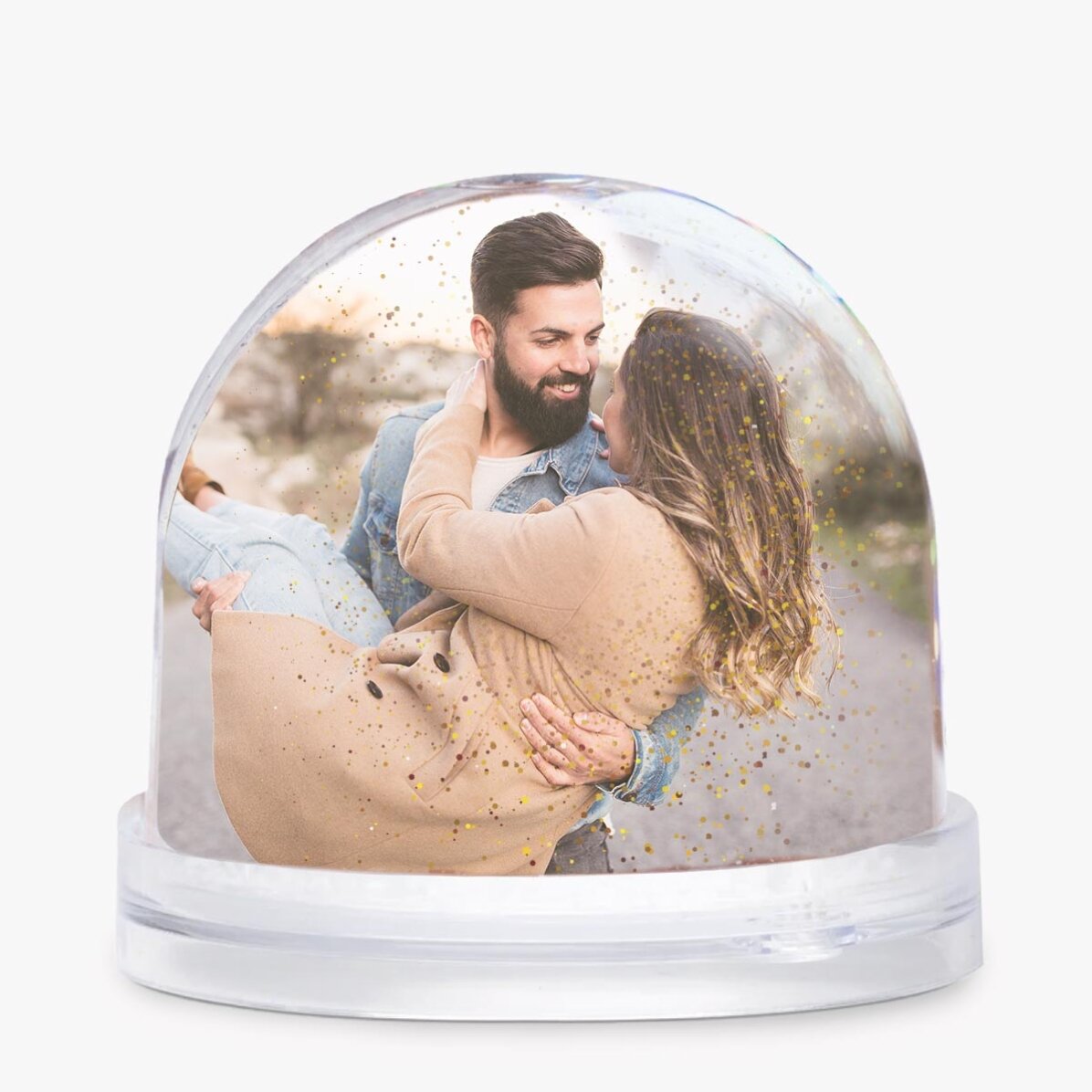 Globo da scrivania personalizzato con 2 foto