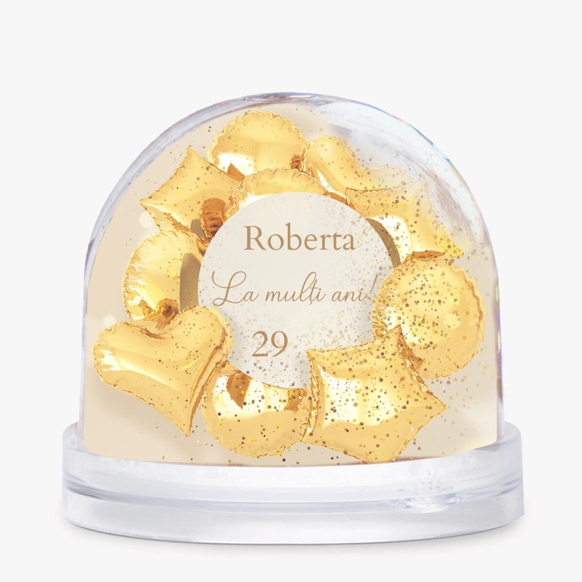 Sfera da scrivania personalizzata con foto e testo - Birthday balloons
