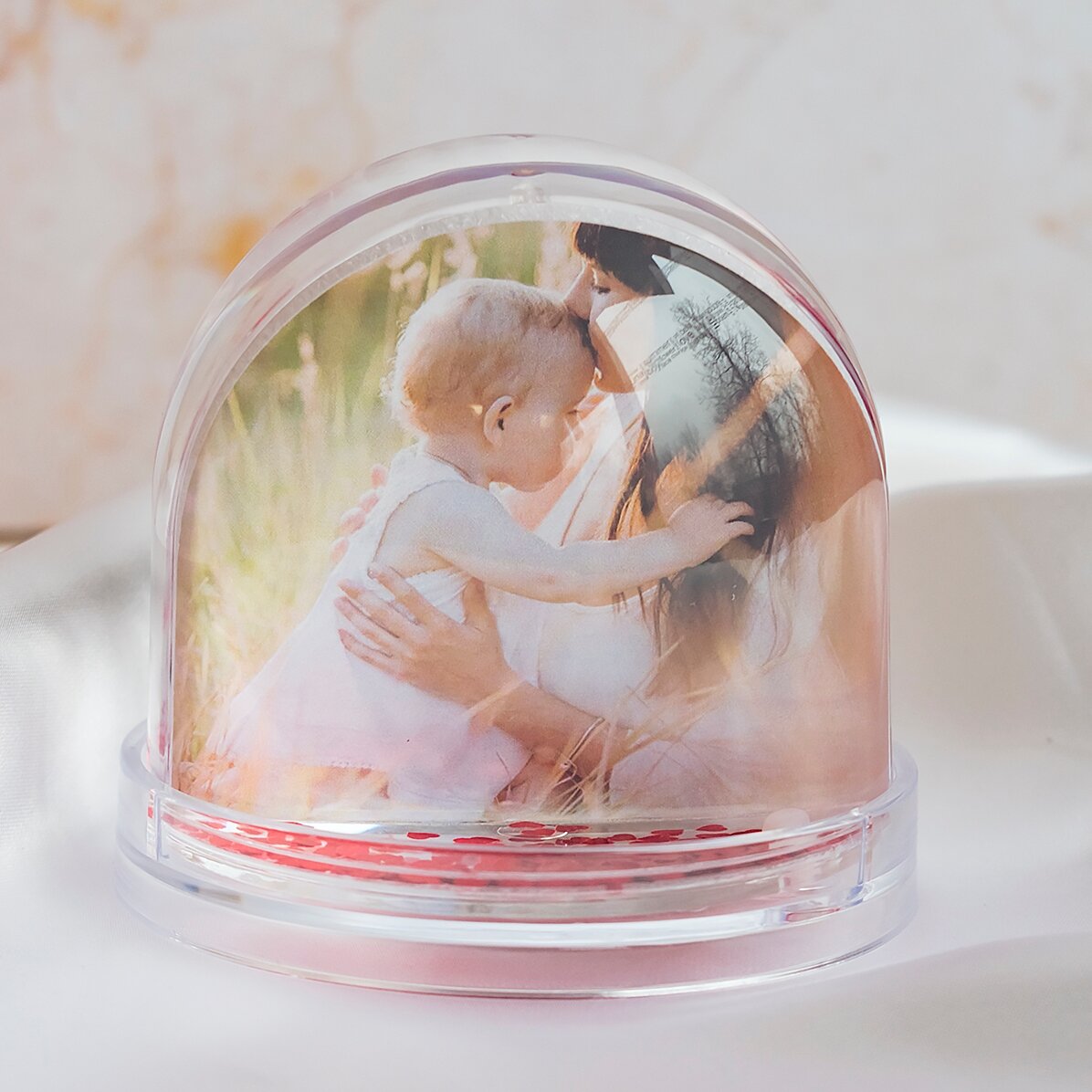 Sfera da scrivania personalizzata con foto e testo - La mamma migliore