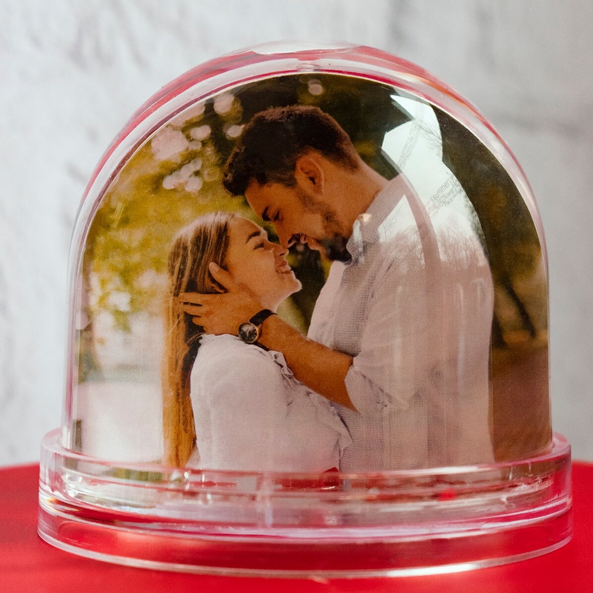 Sfera da scrivania personalizzata con foto e testo - Ti voglio tanto bene
