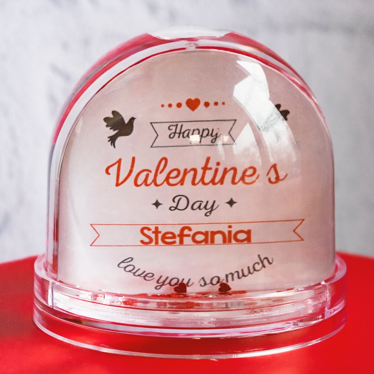 Sfera da scrivania personalizzata con foto e testo - Ti voglio tanto bene