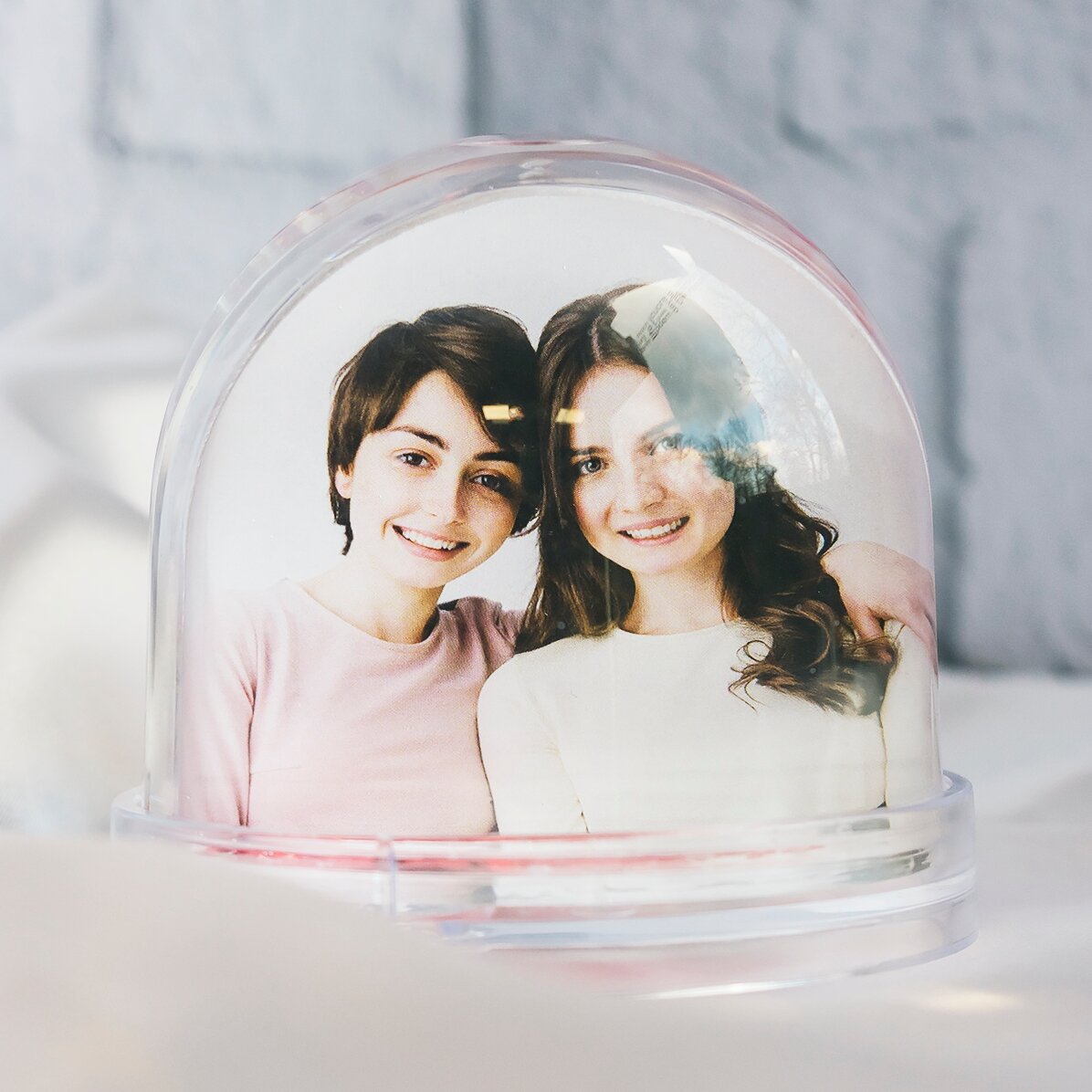 Globo da scrivania personalizzato con foto e testo - Una primavera meravigliosa!