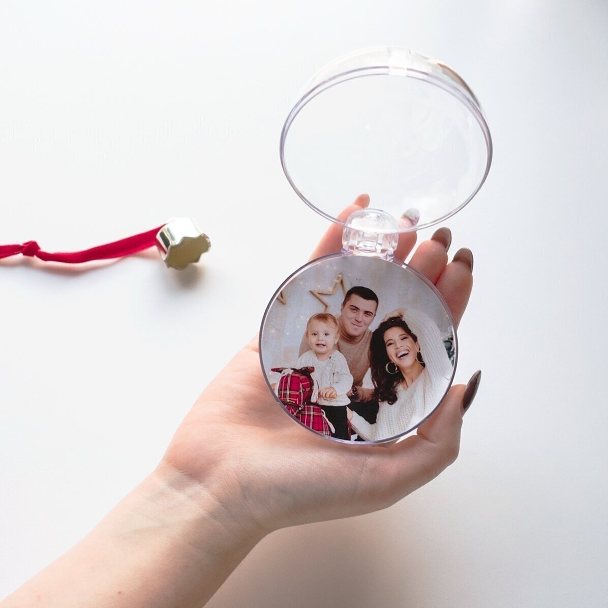 Globo personalizzato con un messaggio e una foto - La coppia perfetta per Natale