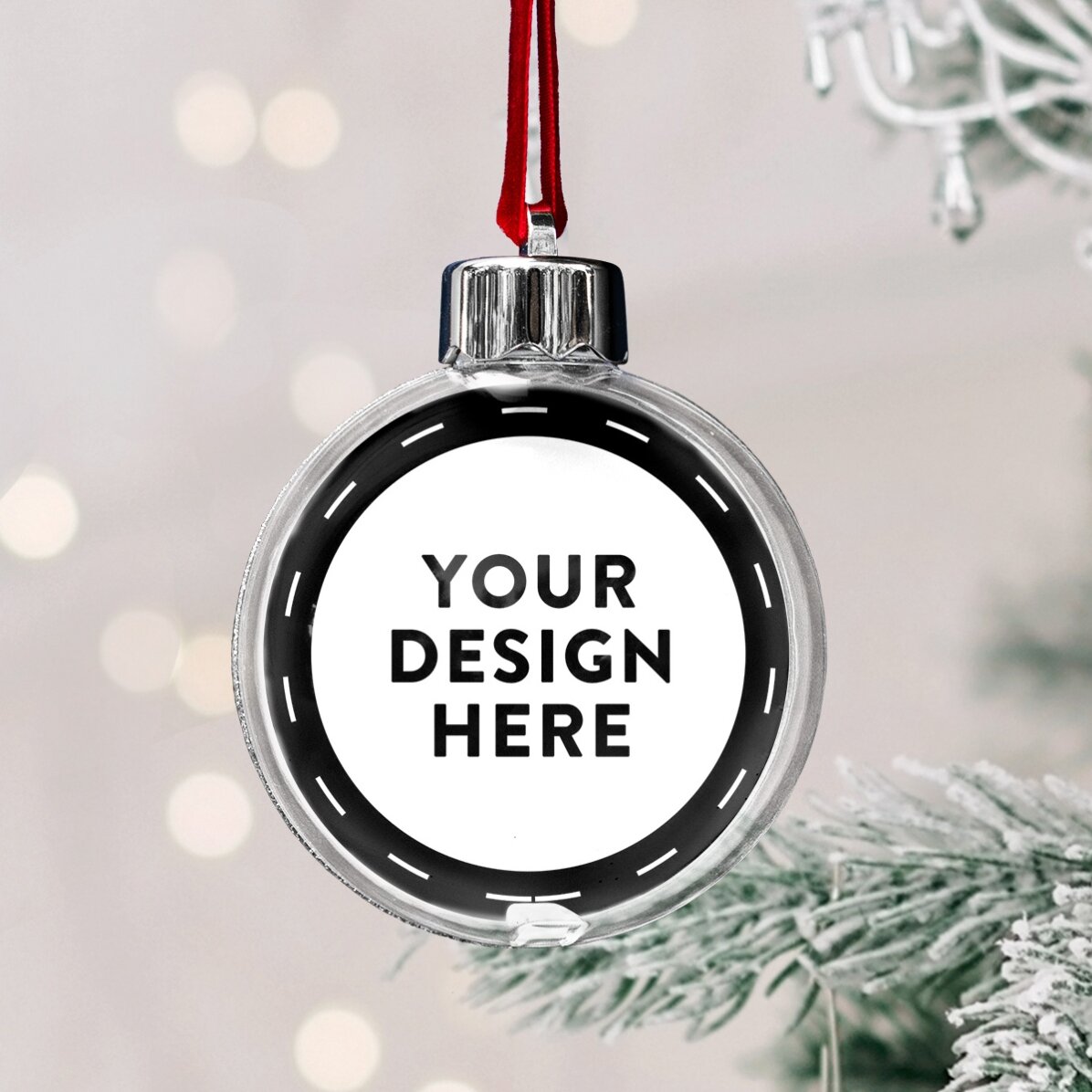 Customised double-sided transparent globe with your graphics