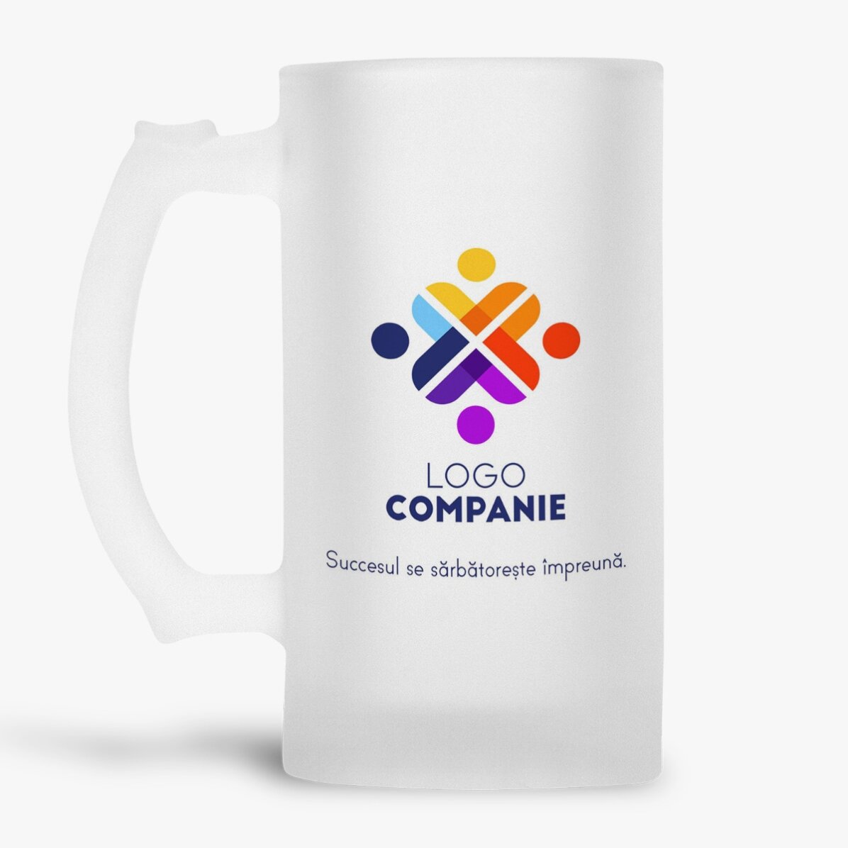 Boccale da birra personalizzato con logo e testo