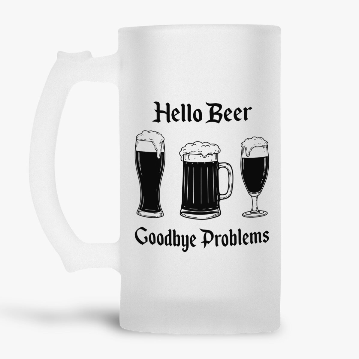 Boccale da birra personalizzato con messaggio - Hello Beer