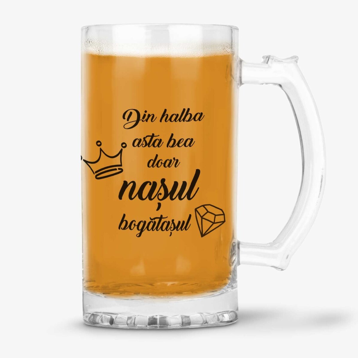 Boccale da birra personalizzato con un messaggio per il papà