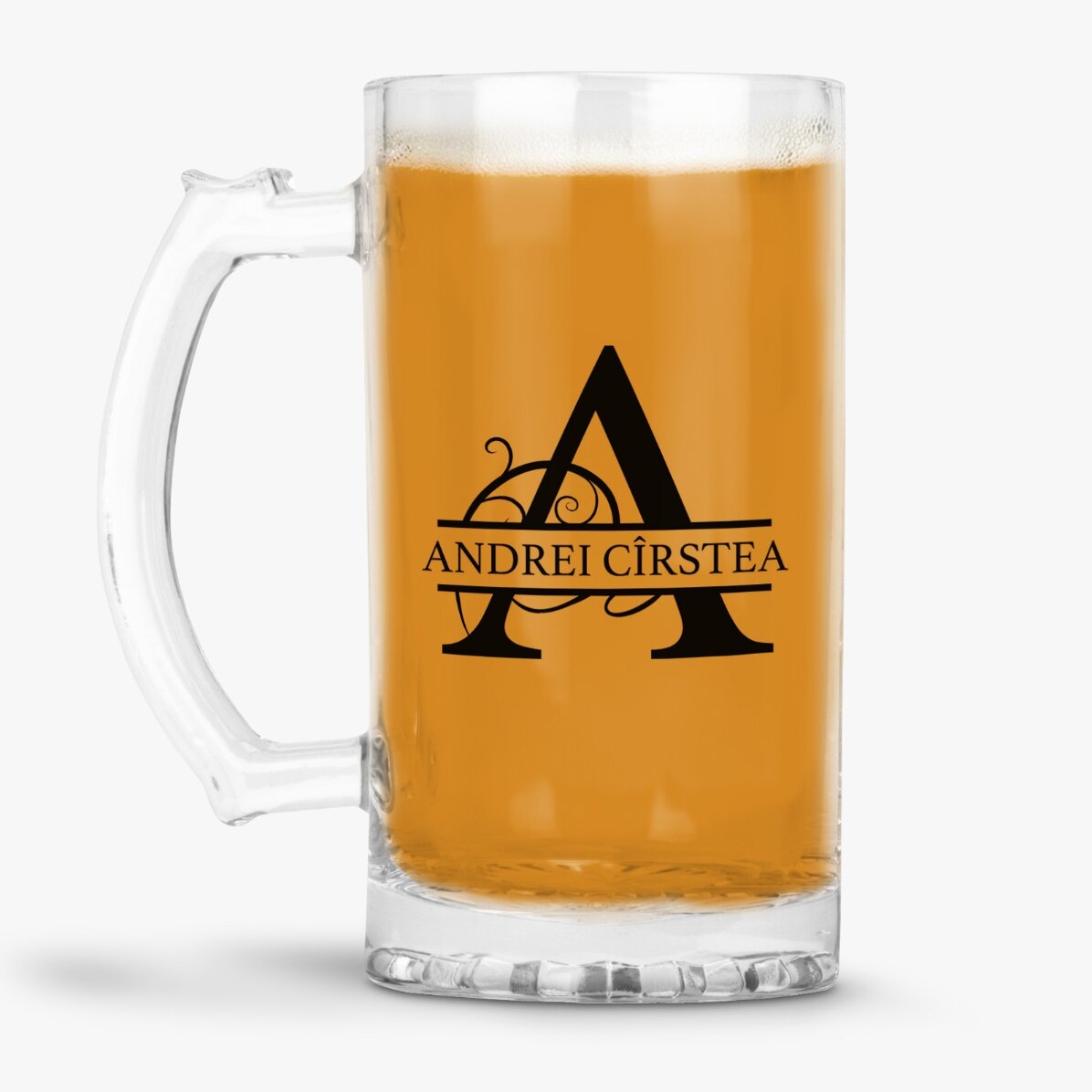 Boccale da birra personalizzato con monogramma