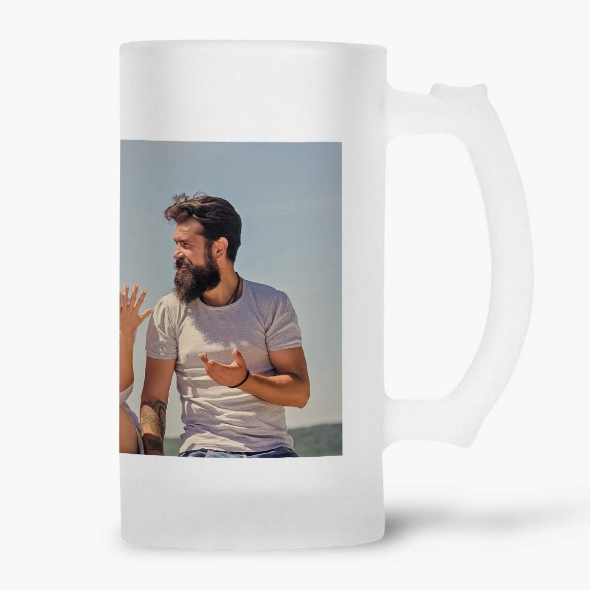 Boccale da birra personalizzato con una foto