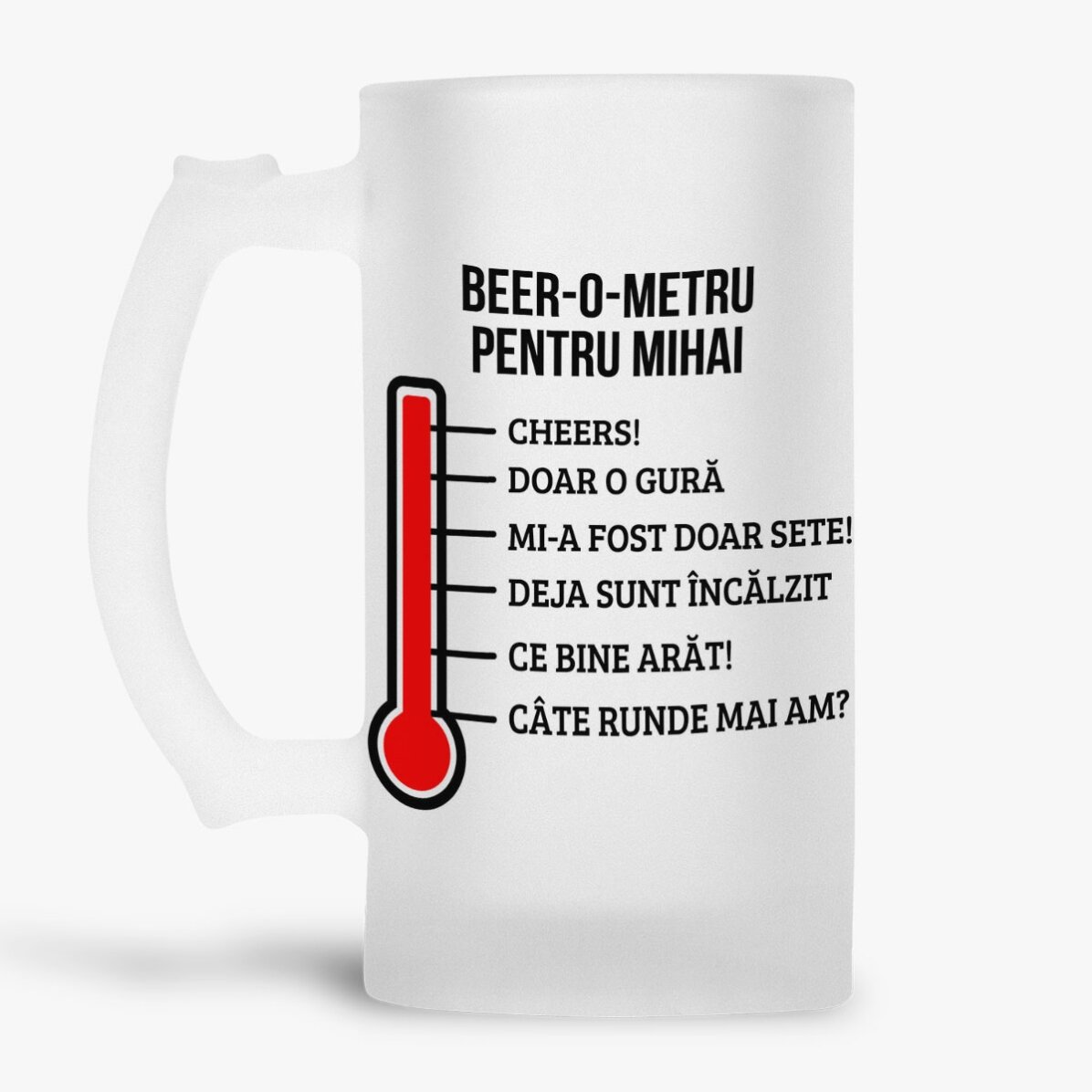 Boccale da birra personalizzato con scritta - Beer-o-meter