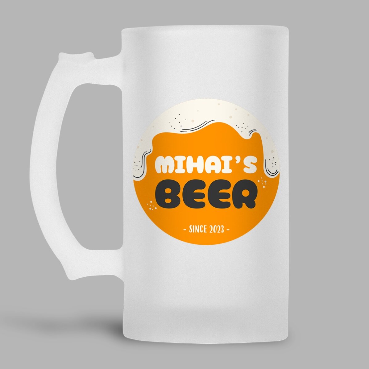 Boccale da birra personalizzato con scritta - BEER