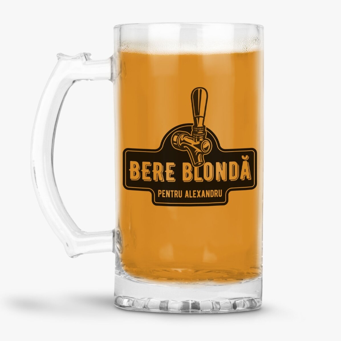 Boccale da birra personalizzato con scritta - Birra bionda