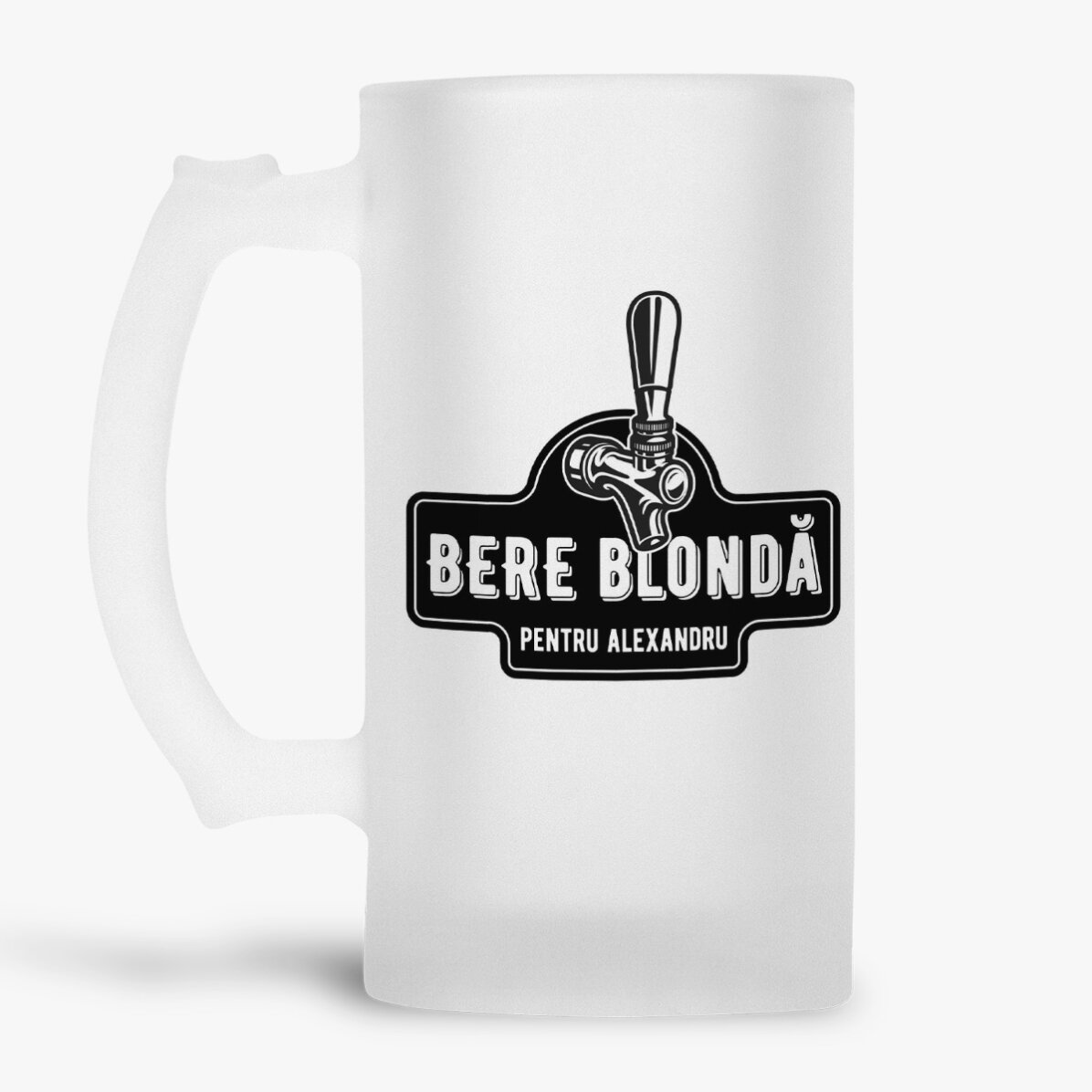 Boccale da birra personalizzato con scritta - Birra bionda
