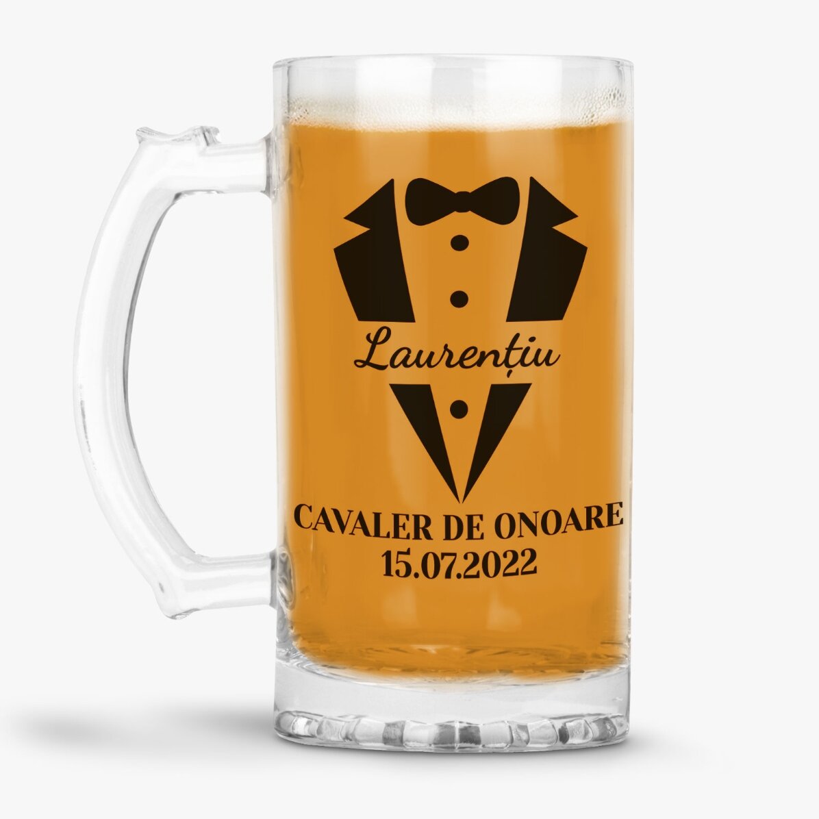 Boccale da birra personalizzato con scritta - Cavaliere