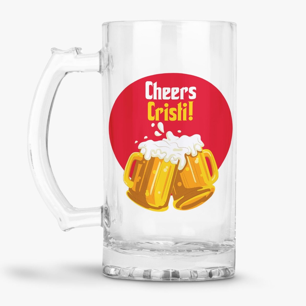 Boccale da birra personalizzato con scritta - Cheers!
