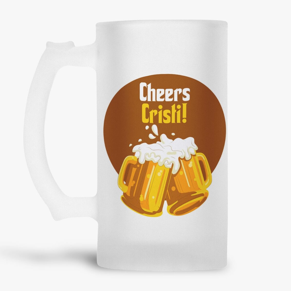 Boccale da birra personalizzato con scritta - Cheers!