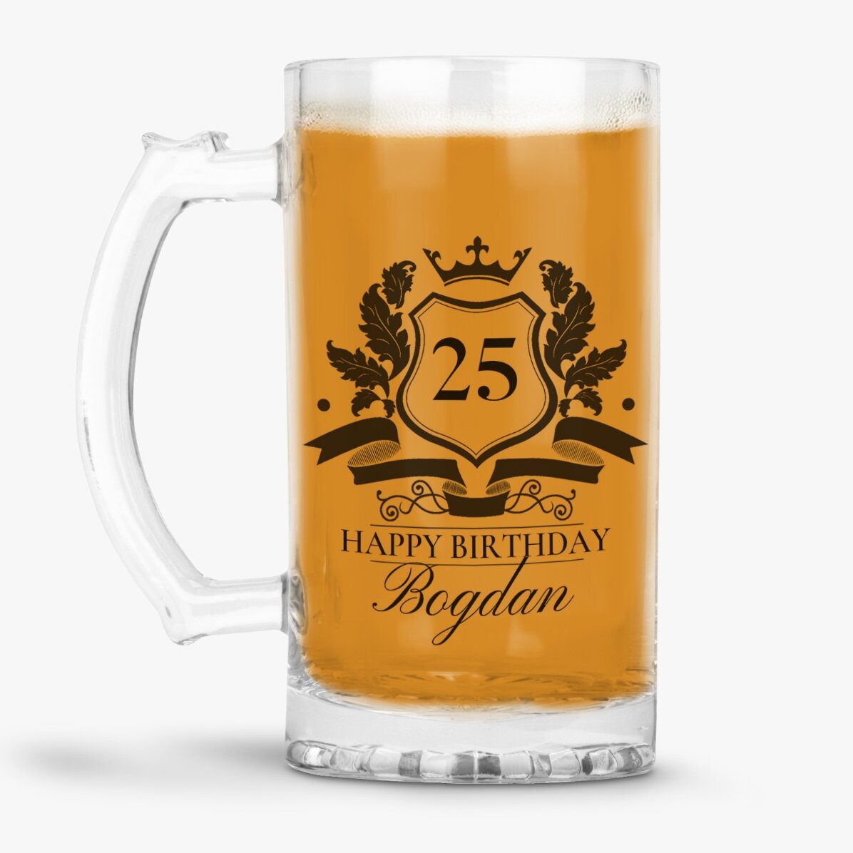 Boccale da birra personalizzato con scritta - Royalty