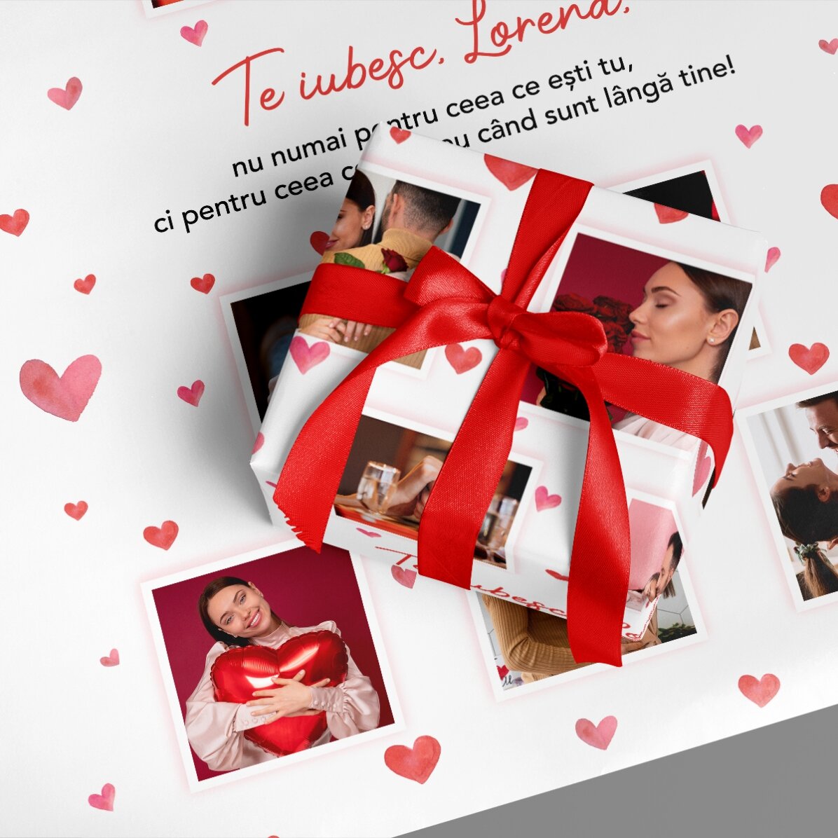 Carta da regalo personalizzata con 10 foto e un messaggio - Love