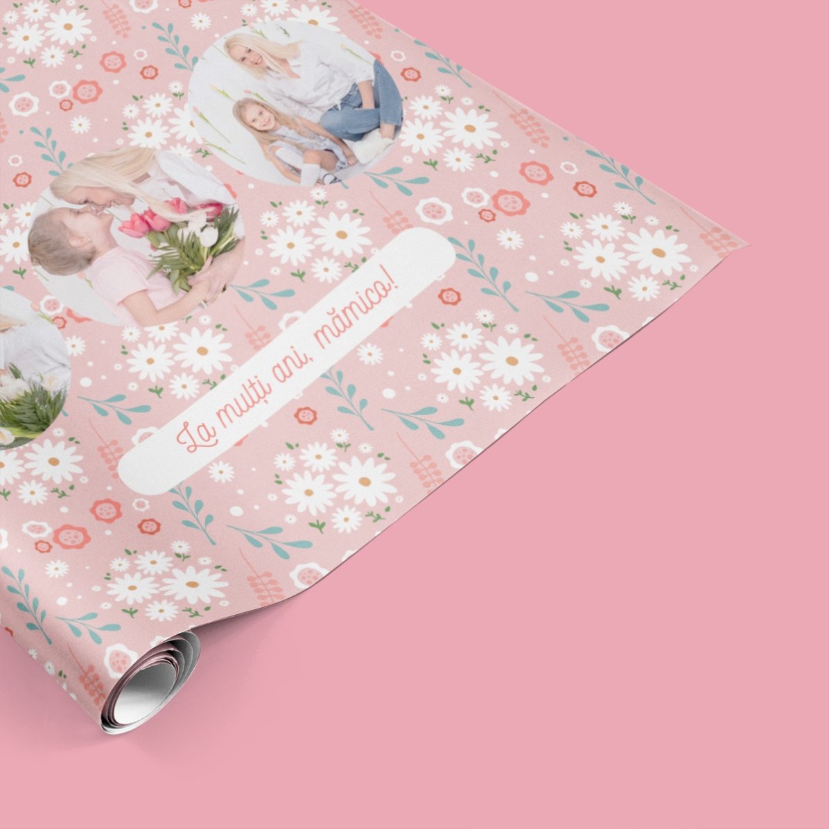 Carta da regalo personalizzata con 3 foto e testo - Fiori di primavera