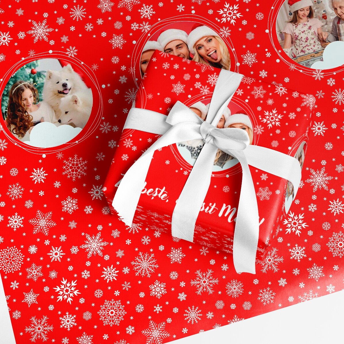Carta da regalo personalizzata con 3 foto e testo - Fiocchi