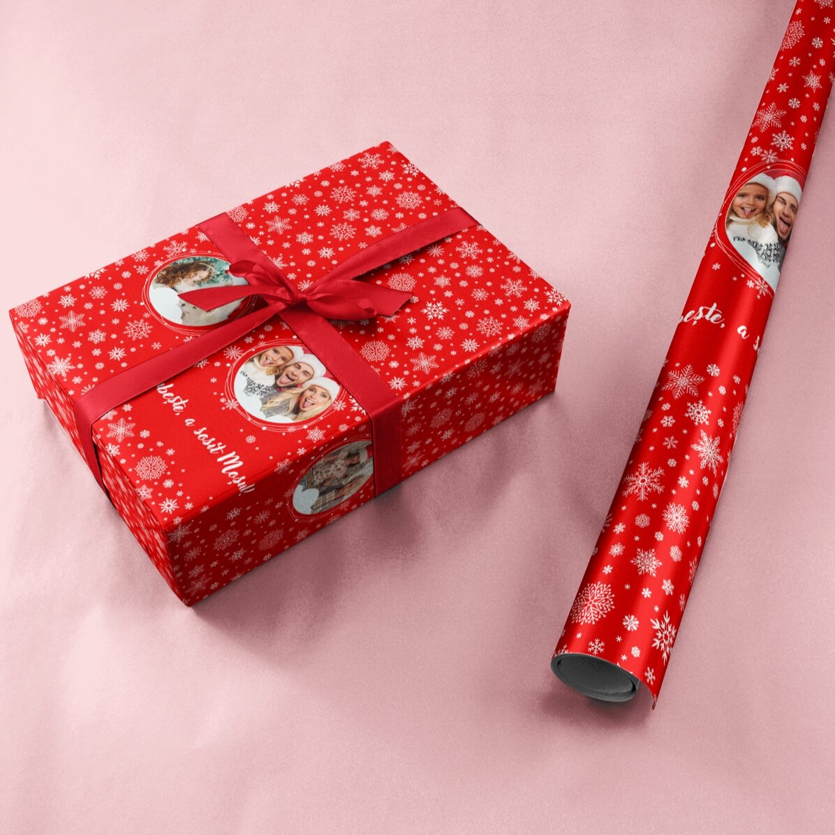 Carta da regalo personalizzata con 3 foto e testo - Fiocchi