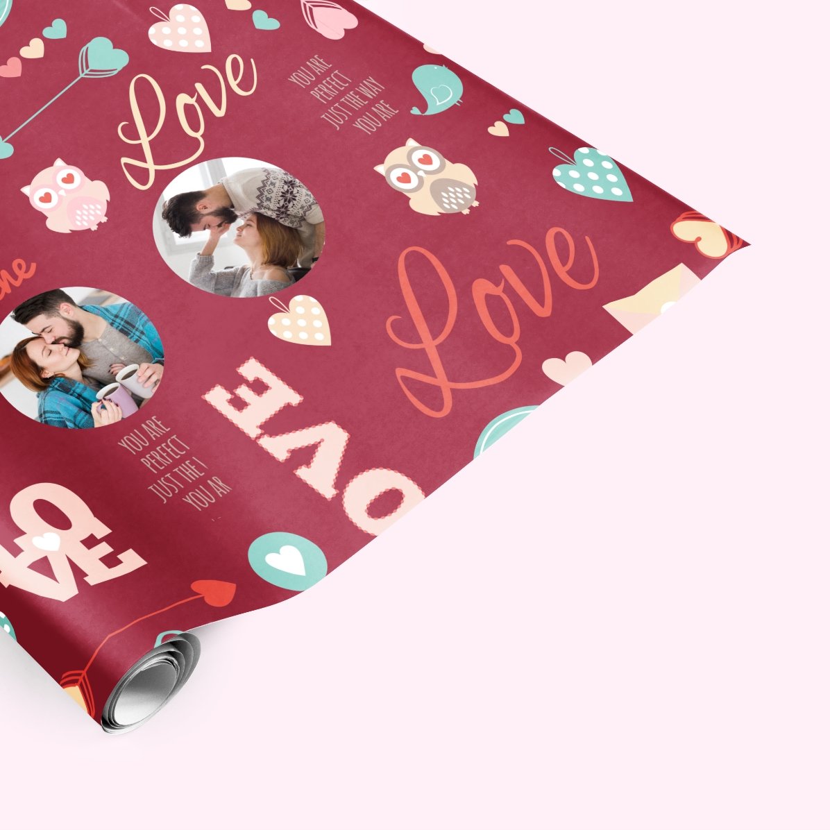 Carta da regalo personalizzata con due foto - Motivo "Love"